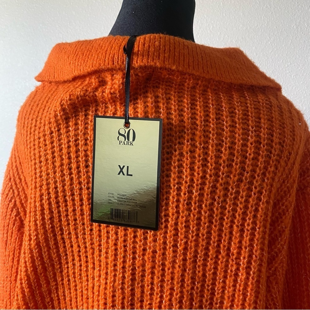 New with tags 80 Park women’s orange sweater size XL - Picture 6 of 10
